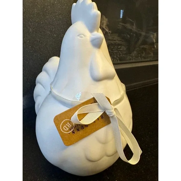 Rae Dunn FARM LIFE Rooster Figurine White Farmhouse Kitchen Decor - Picture 3 of 6